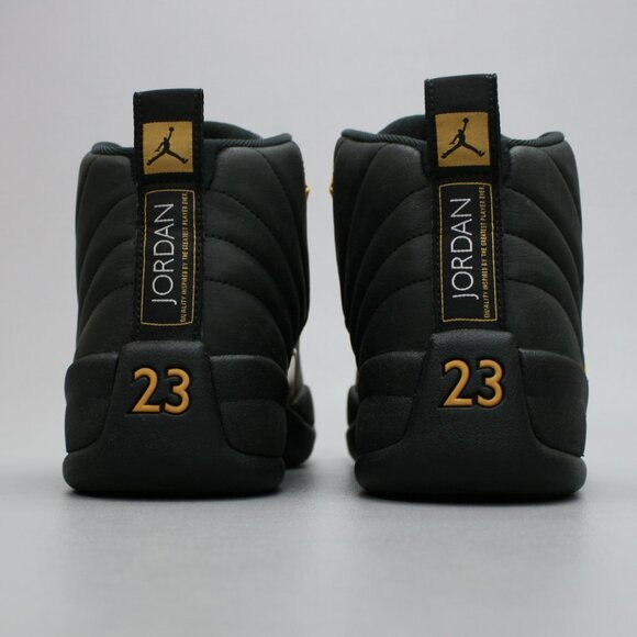 Nike Men\'s 8.5 Air Jordan 12 Retro Mid Black Taxi Gold Shoes Sneakers CT8014-071 main image 3